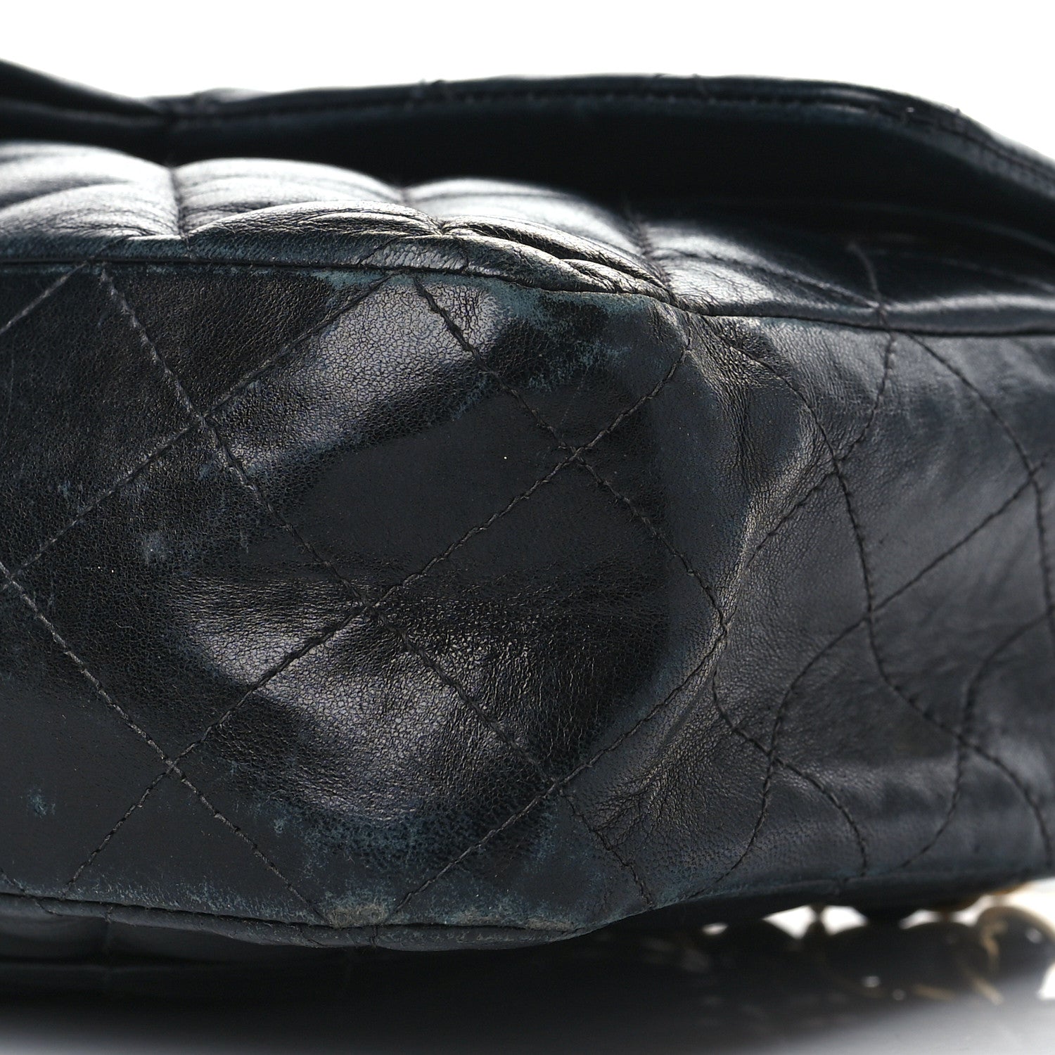 Chanel Lambskin Quilted Medium Double Flap Navy 9 of 15