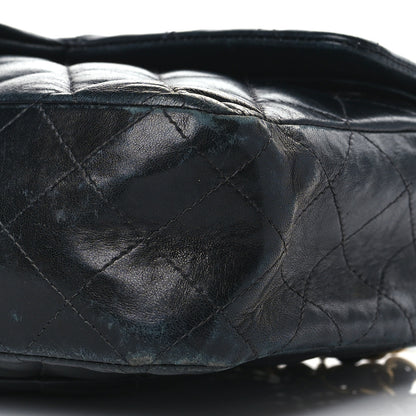 Chanel Lambskin Quilted Medium Double Flap Navy 9 of 15