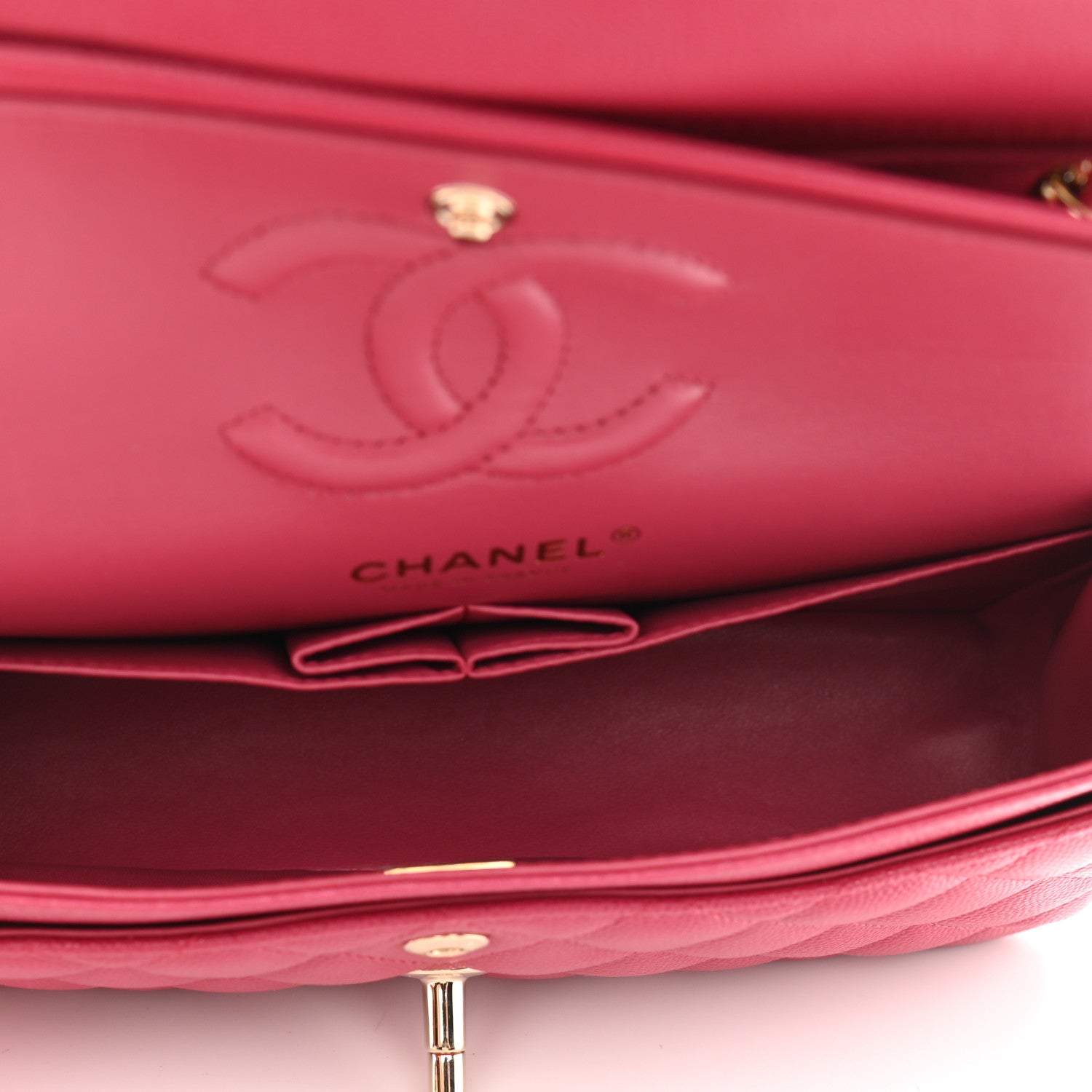 Chanel Caviar Quilted Small Double Flap Dark Pink 5 of 9