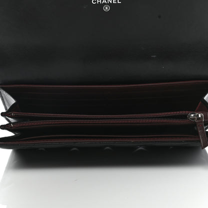 Chanel Lambskin Quilted Large Gusset Flap Wallet Black 5 of 7