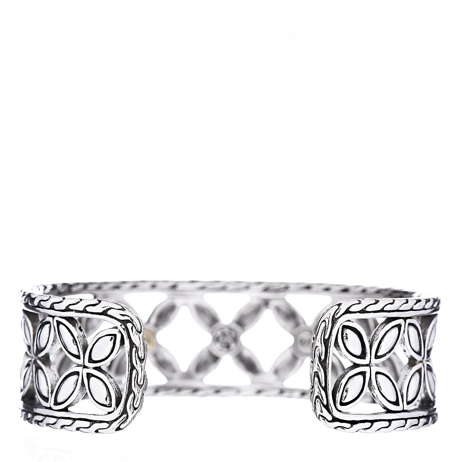 John Hardy Sterling Silver 18K Yellow Gold Kawung Cuff Bracelet 3 of 5