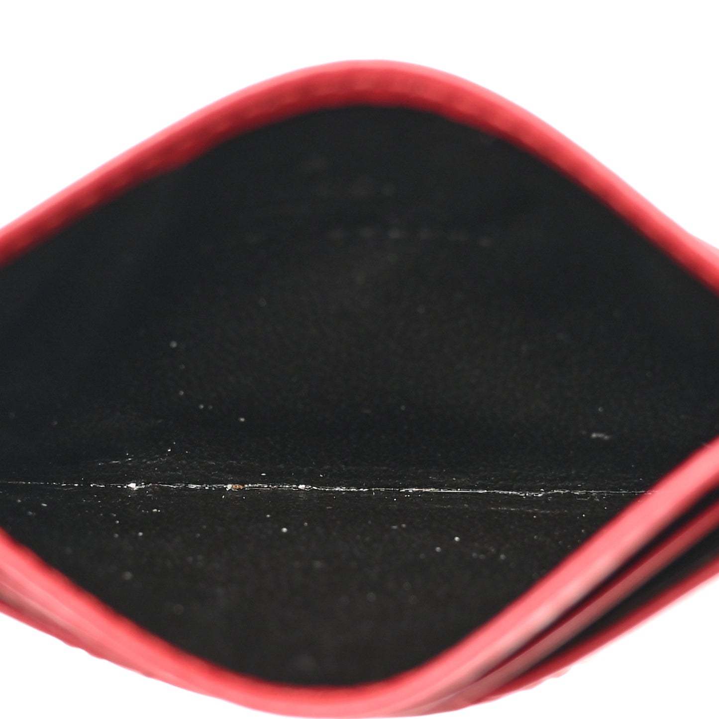 Calfskin Matelasse GG Marmont Card Holder Hibiscus Red