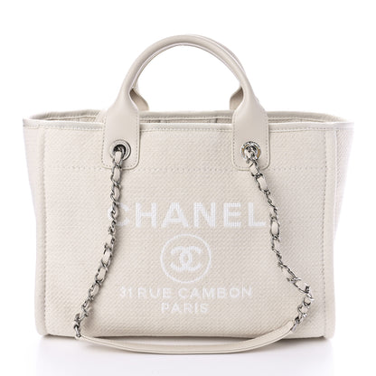 Chanel Mixed Fibers Small Deauville Tote White 2 of 10