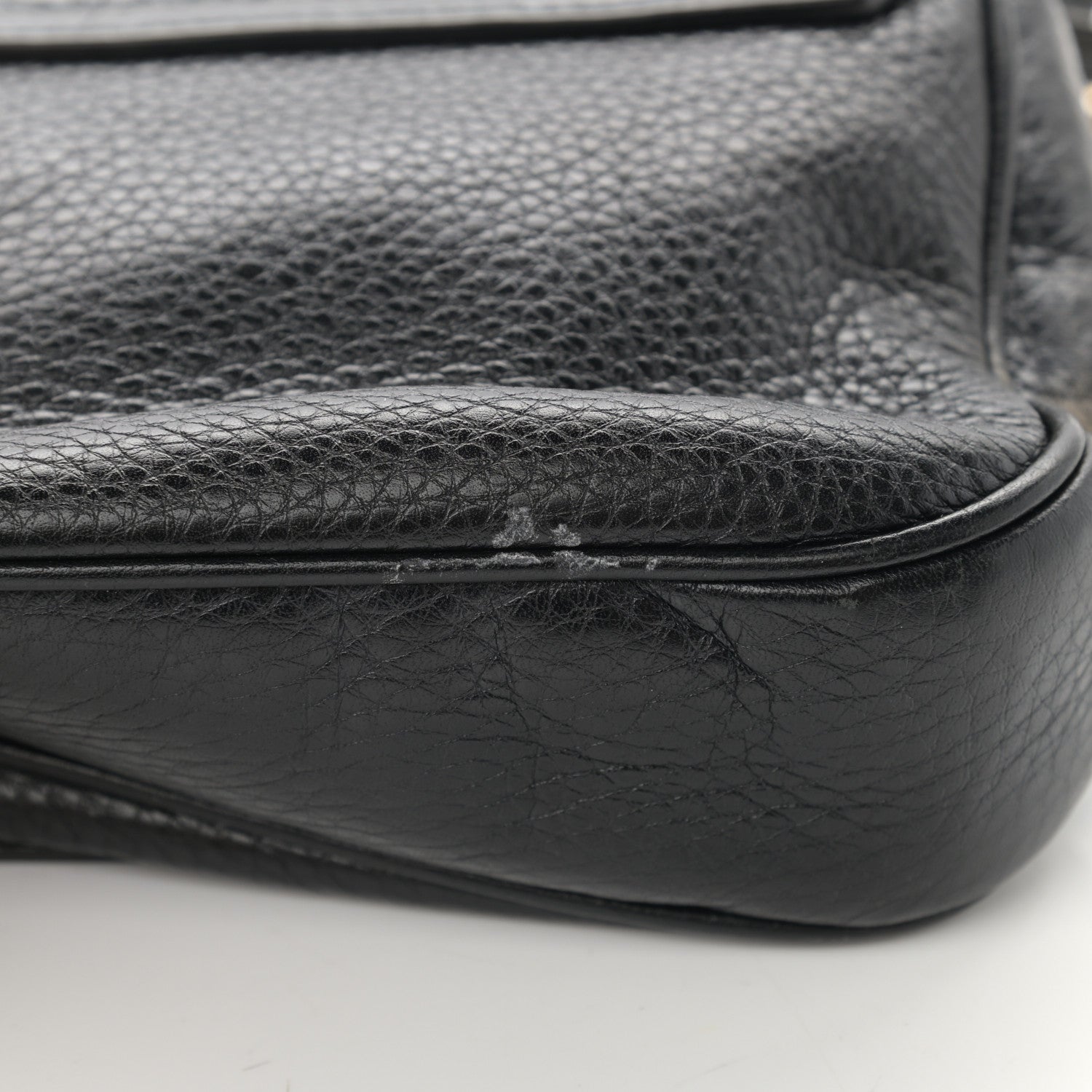 Gucci Pebbled Calfskin Medium Soho Flap Crossbody Black 12 of 18