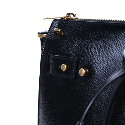 Saint Laurent Patent Grain De Poudre  Sac De Jour Souple North South Tote Black 12 of 14
