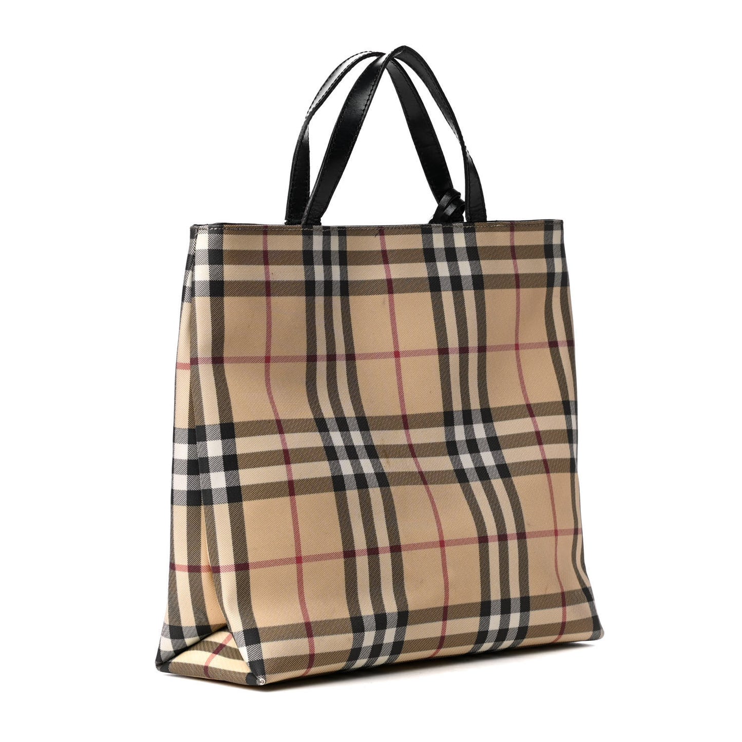 House Check Medium Tote Black