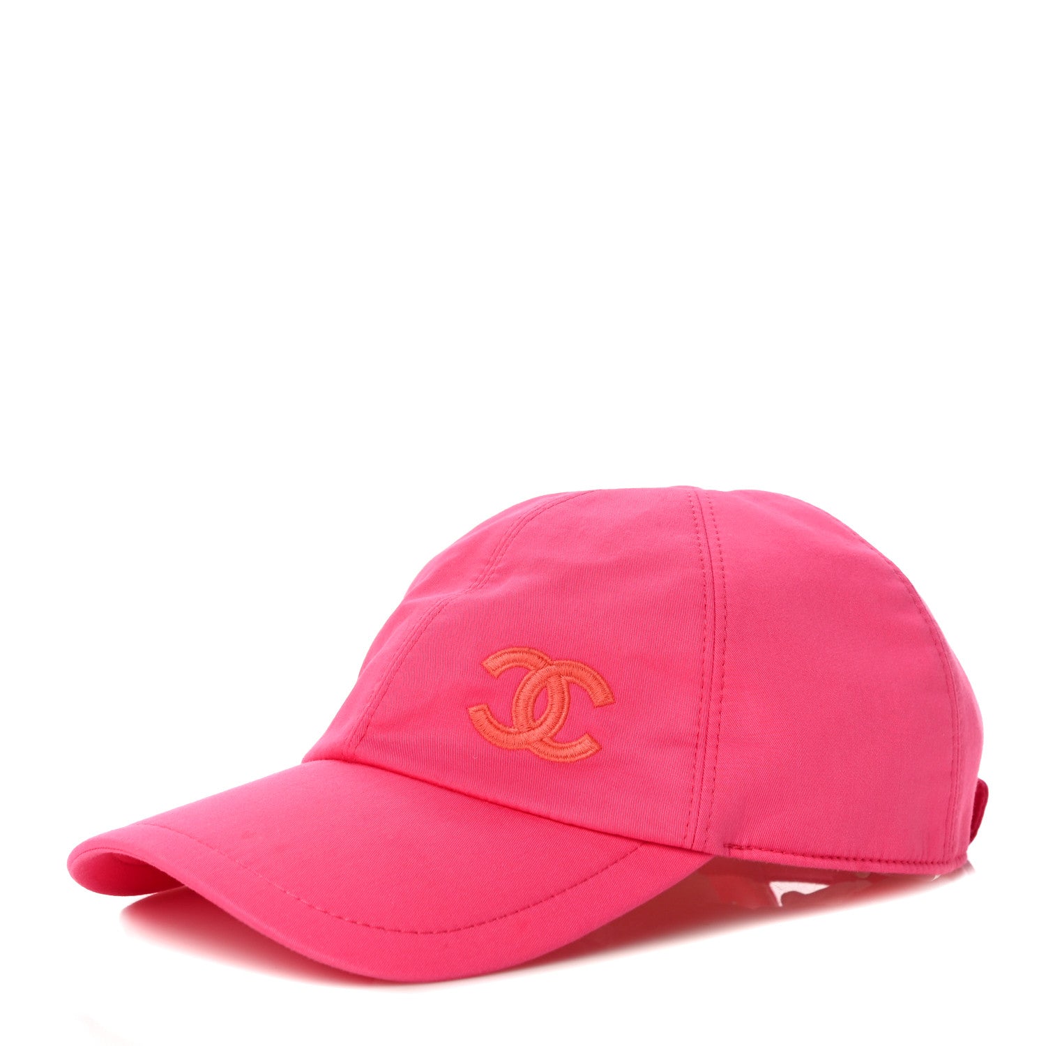 Chanel Cotton CC Cap Hat Fuchsia Orange 1 of 10