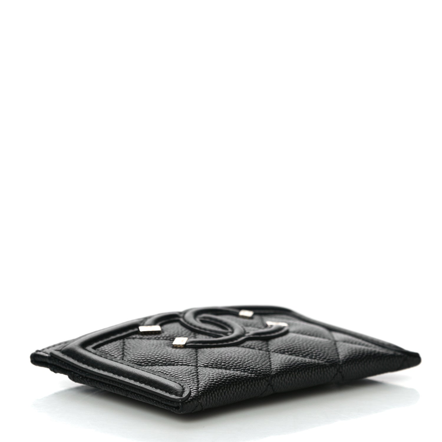 Chanel Caviar Quilted Filigree Card Holder Black 3 of 13