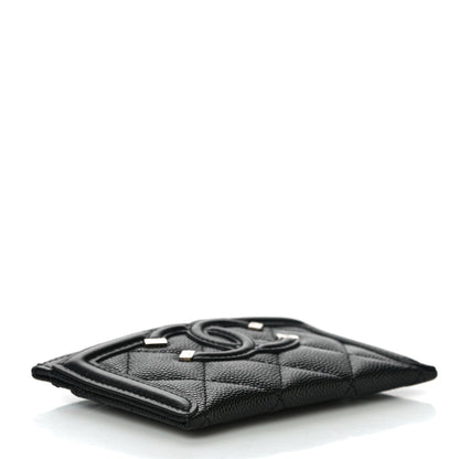 Chanel Caviar Quilted Filigree Card Holder Black 3 of 13