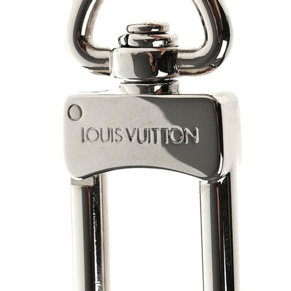 Louis Vuitton Metal Palladiium Finish LV Initiales Bag Charm Key Holder Silver 3 of 5