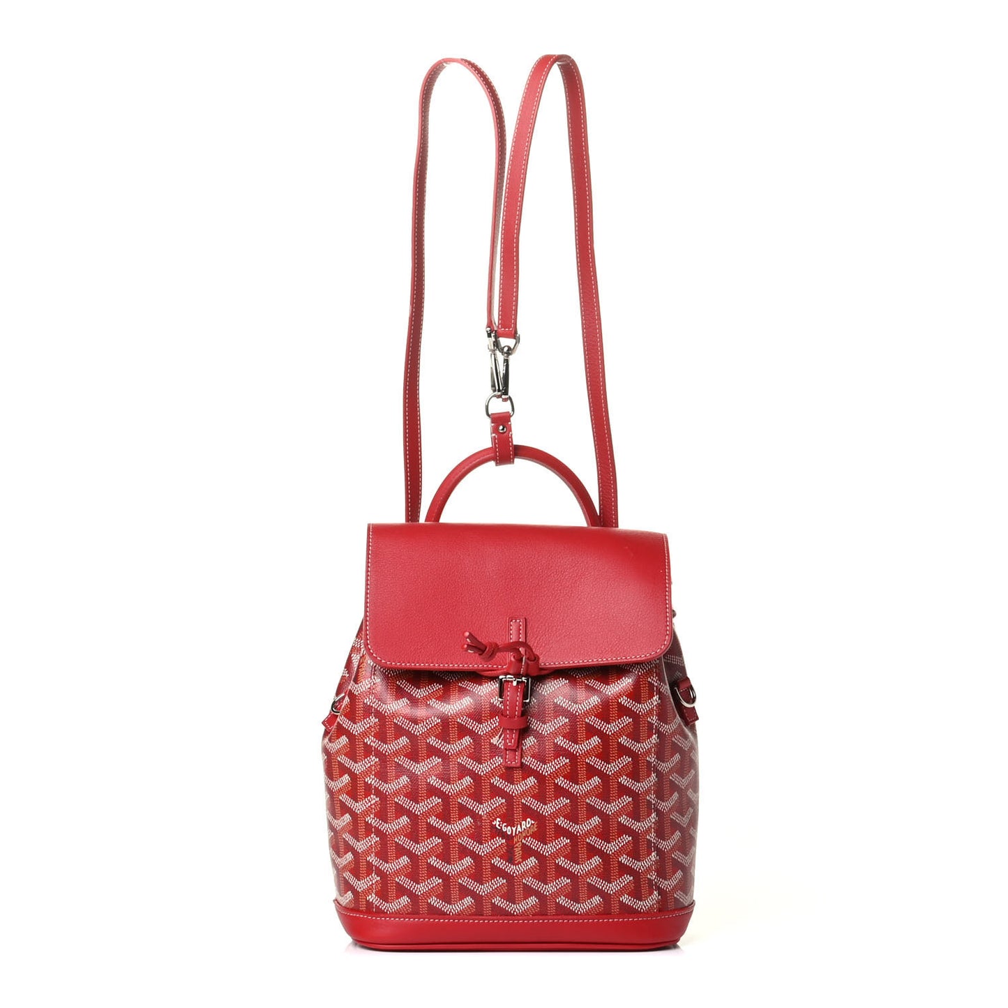 Goyardine Calfskin Mini Alpin Backpack Red