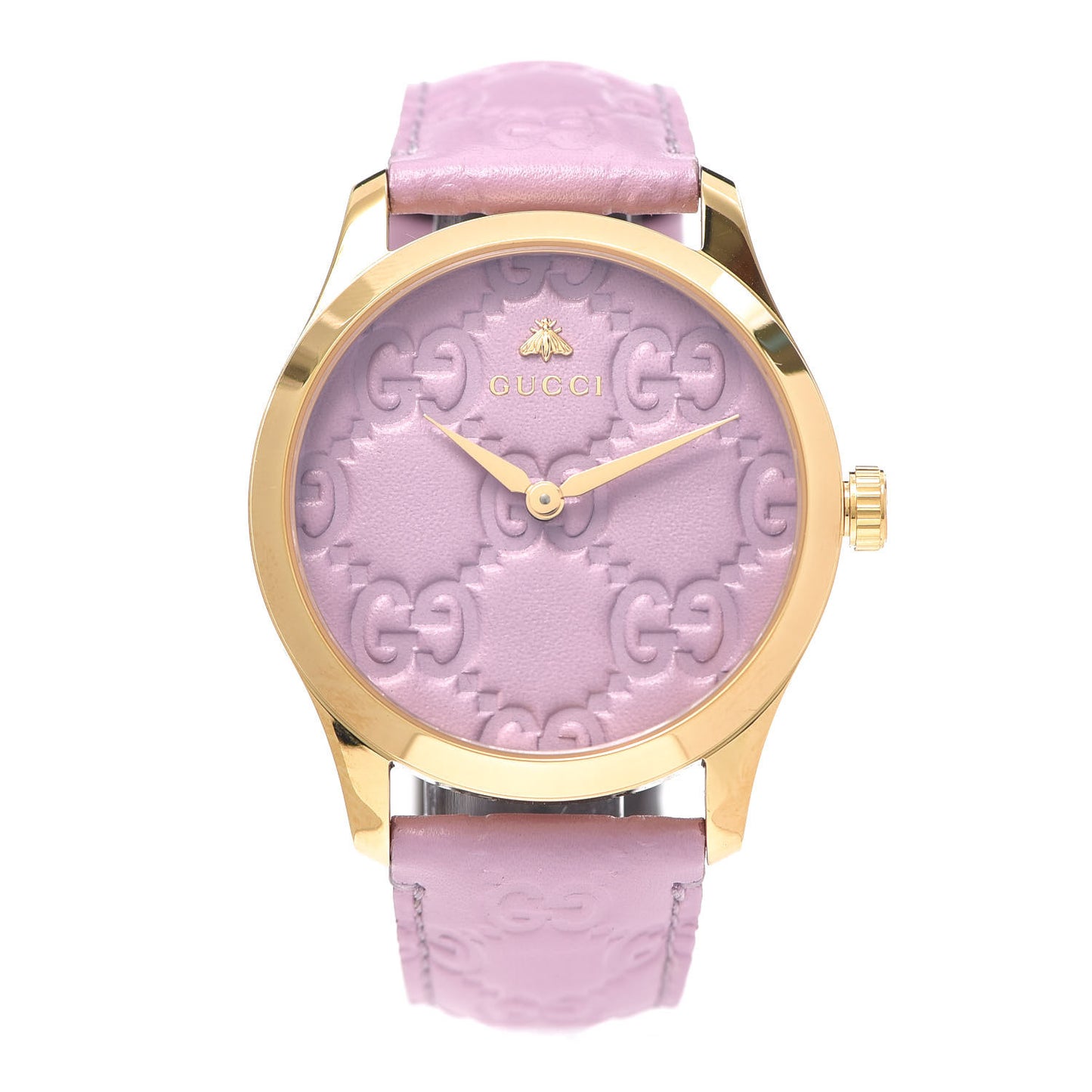 Stainless Steel Calfskin 38mm G-Timeless Quartz Watch Lilac