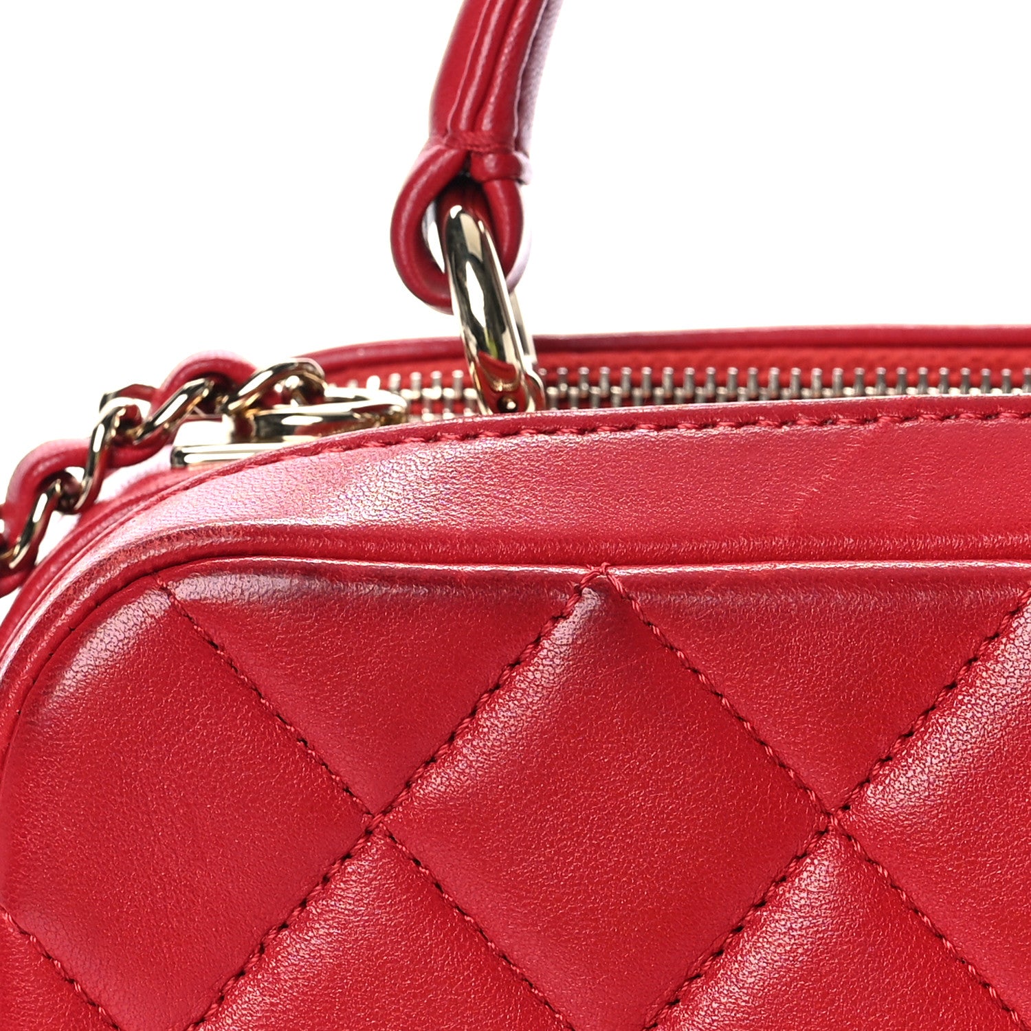 Chanel Lambskin Quilted Small Trendy CC Bowling Bag Red 12 of 16