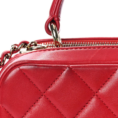 Chanel Lambskin Quilted Small Trendy CC Bowling Bag Red 12 of 16