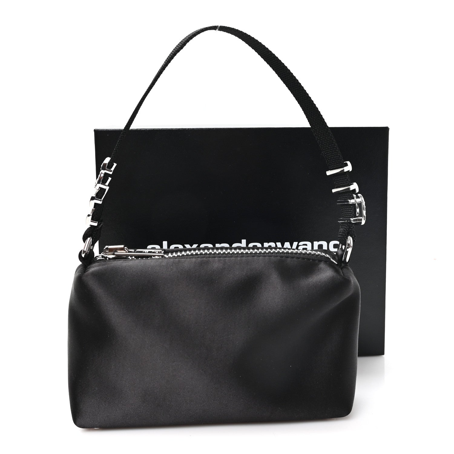 Alexander Wang Satin Crystal Heiress Pouch Black 11 of 11