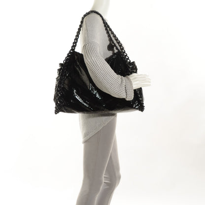 Stella McCartney Crinkled Patent East West Falabella Tote Black 2 of 7