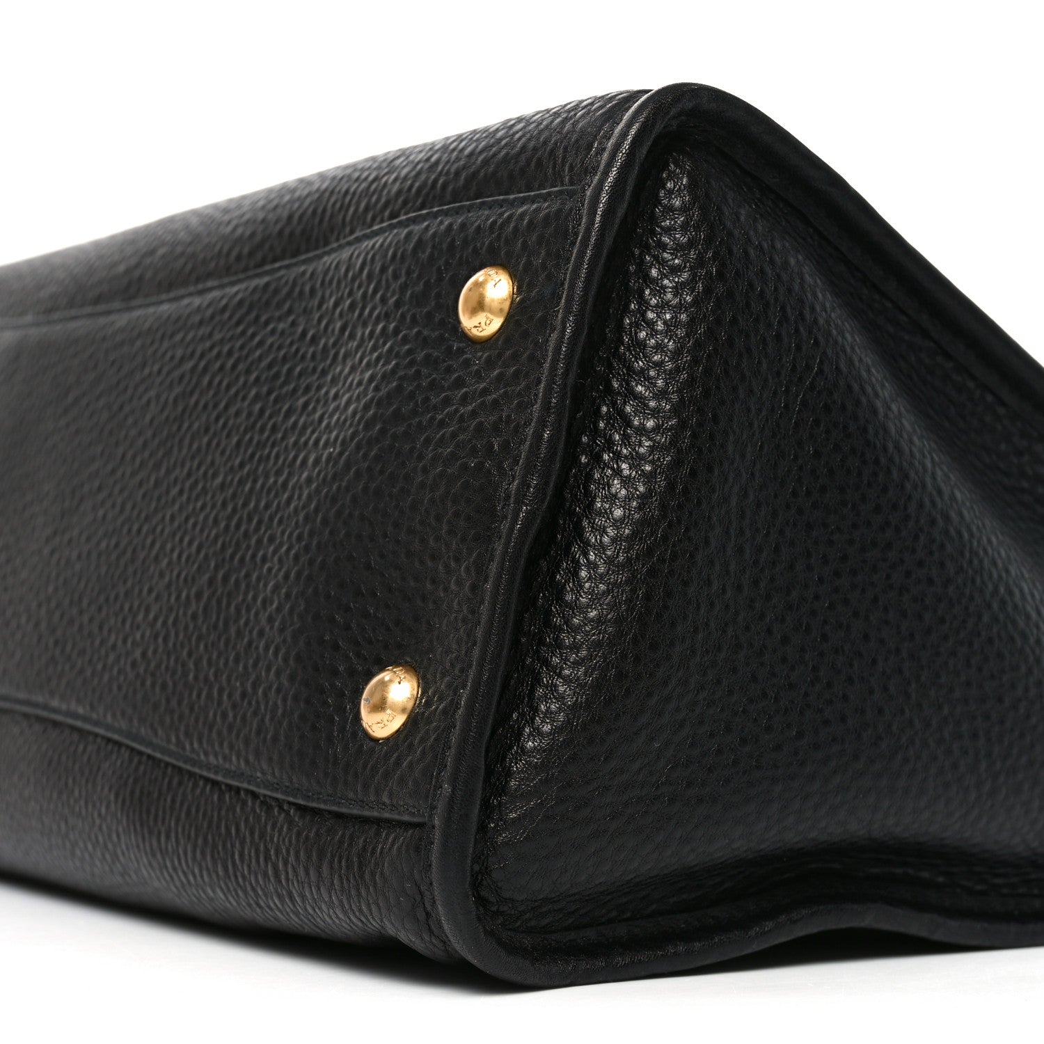 Prada Vitello Daino Shopping Satchel Black 9 of 9
