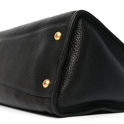 Prada Vitello Daino Shopping Satchel Black 9 of 9