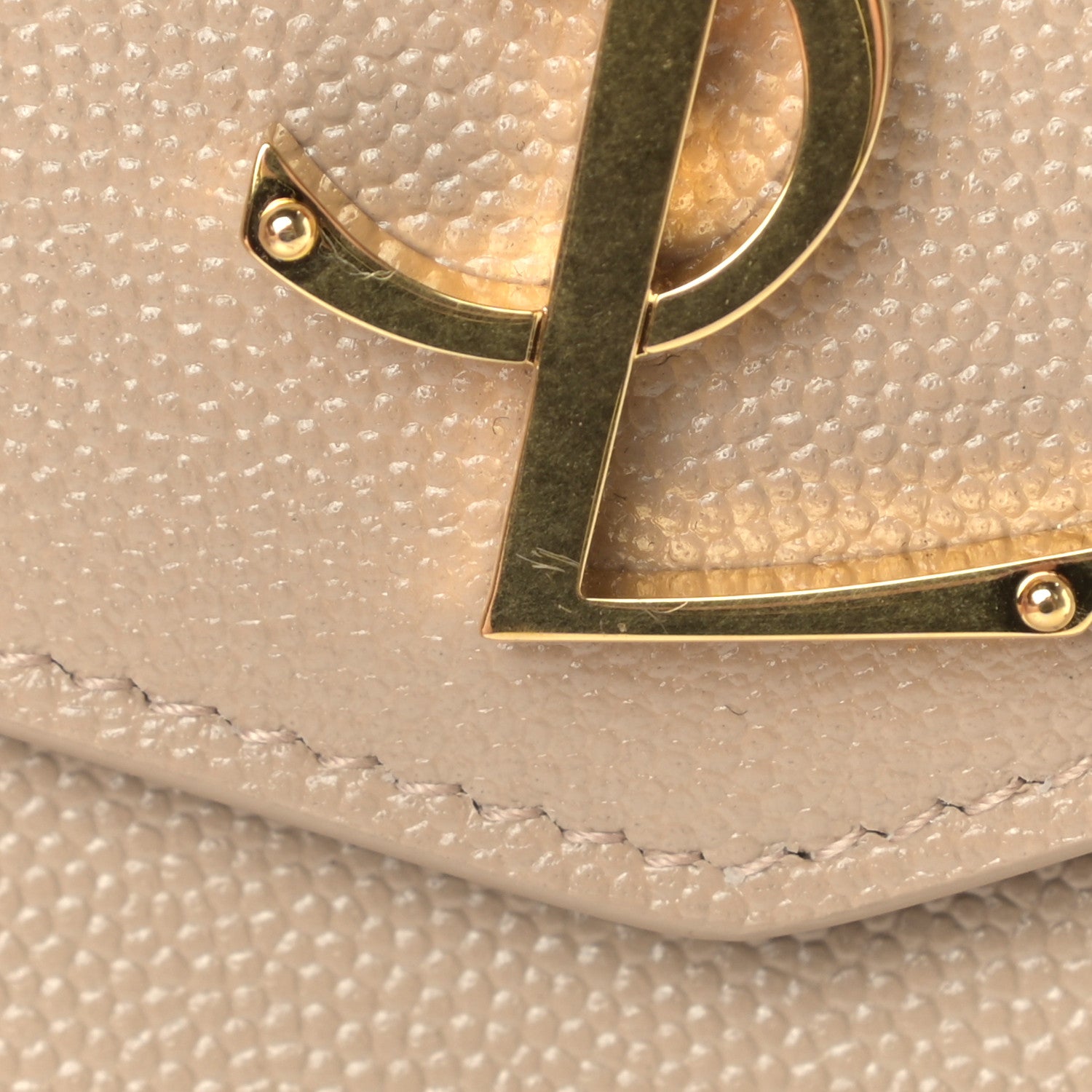 Saint Laurent Grain De Poudre Uptown Pouch Dark Beige 4 of 7