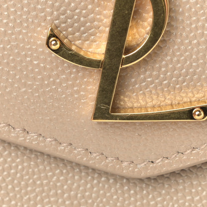 Saint Laurent Grain De Poudre Uptown Pouch Dark Beige 4 of 7