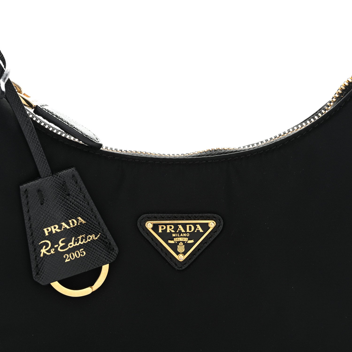Prada Tessuto Nylon Saffiano Mini Re-Edition 2005 Bag Black 14 of 19