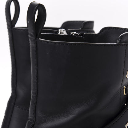 Fendi Calfskin Combat Boots 36.5 Black 10 of 10