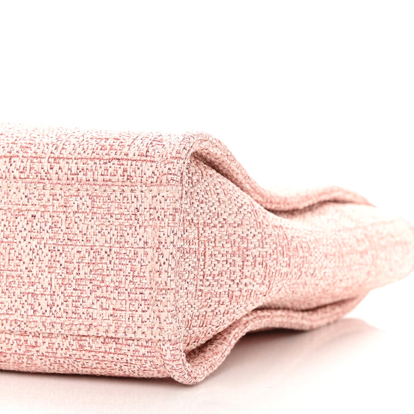 Lurex Boucle Mini Deauville Tote Pink