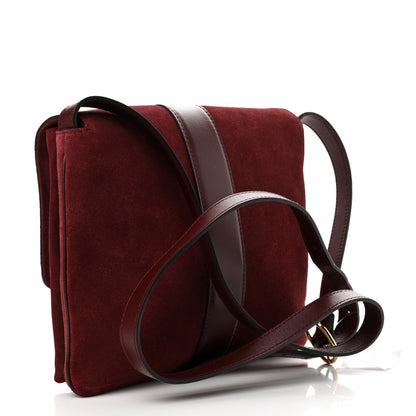 Gucci Suede Medium Arli Flap Shoulder Bag Vintage Bordeaux 3 of 10