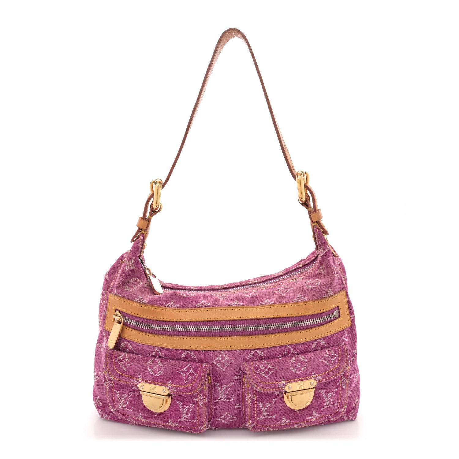 Louis Vuitton Denim Baggy PM Fuchsia 1 of 11