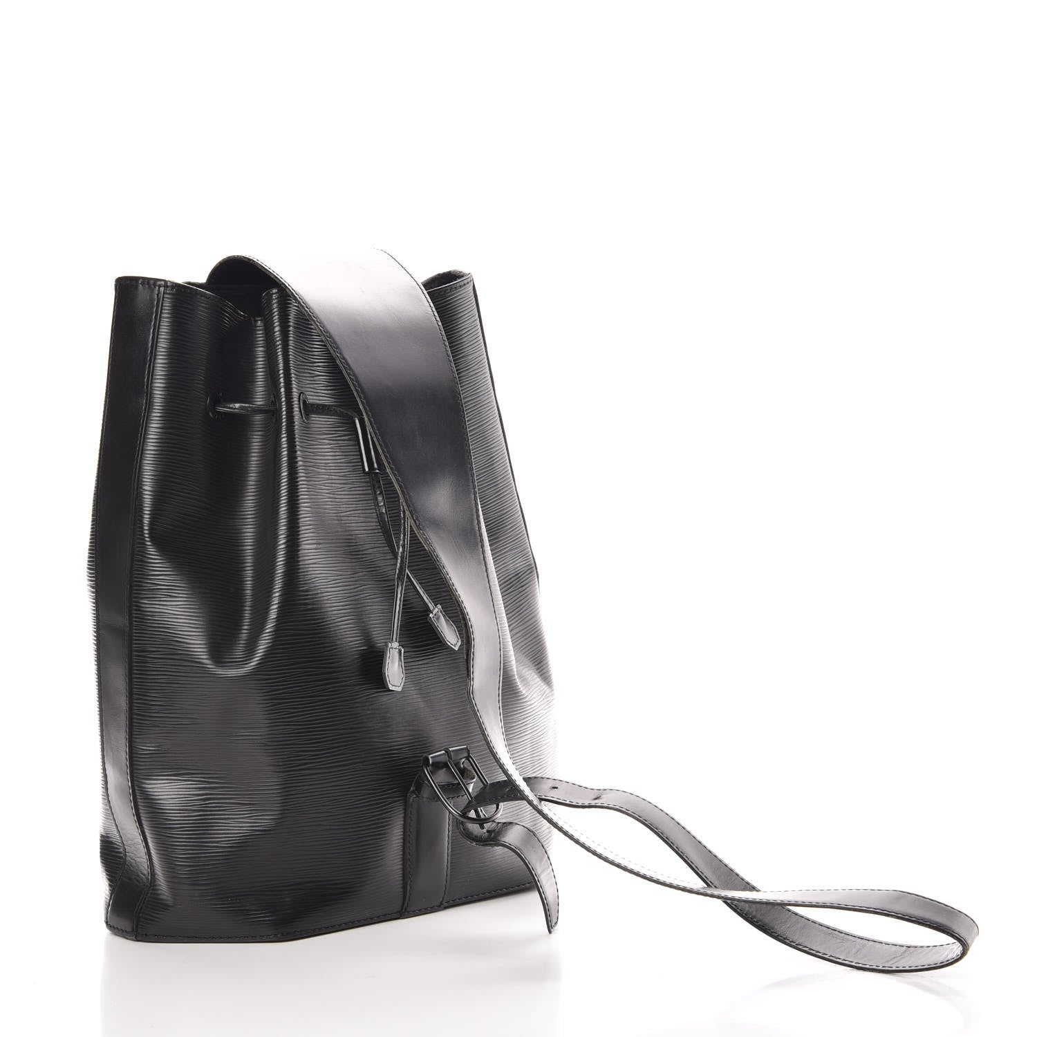Louis Vuitton Epi Sac a Dos Drawstring Bag Black 3 of 11