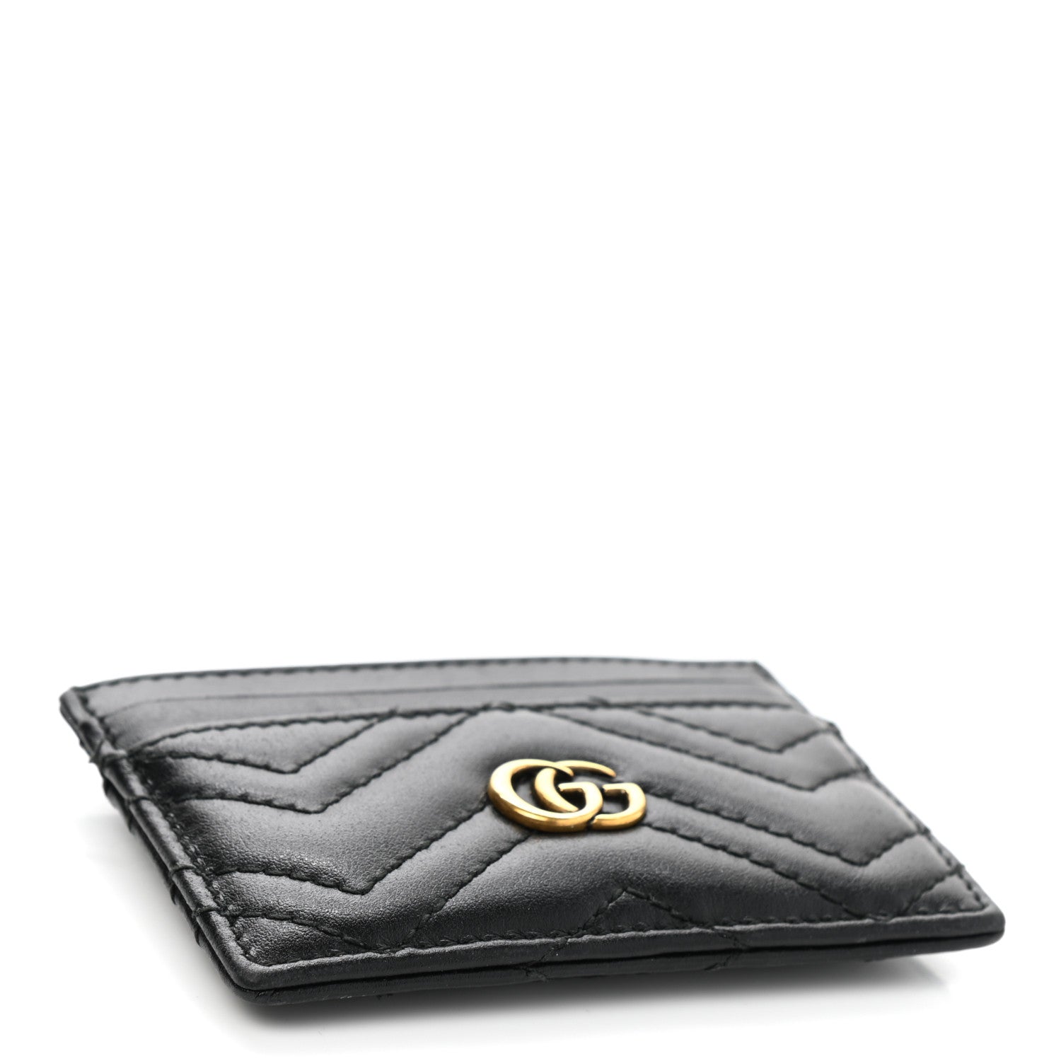 Gucci Calfskin Matelasse GG Marmont Card Holder Black 4 of 7