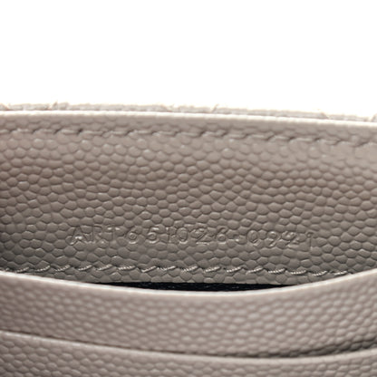 Saint Laurent Grain De Poudre Textured Mixed Matelasse Triquilt Small Monogram Envelope Wallet Dark Beige 7 of 7