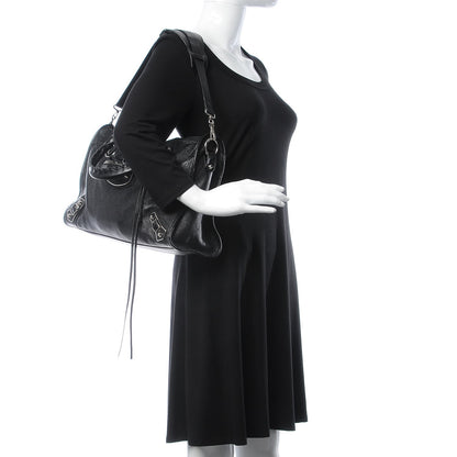 Balenciaga Chevre Silver Metallic Edge Hardware City Black 2 of 8