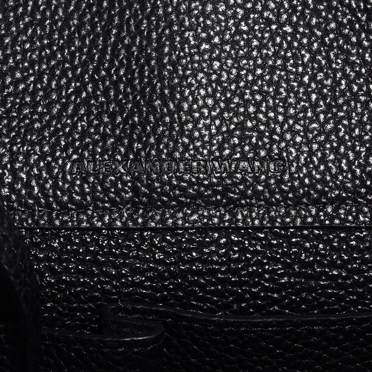 Leather Prisma Skeletal Tote Black with Rose Gold Hardware