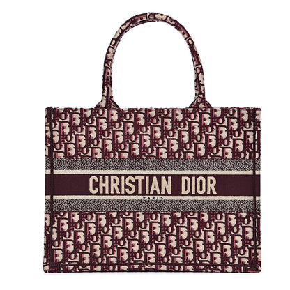 Christian Dior Oblique Medium Book Tote Burgundy Multicolor 1 of 11
