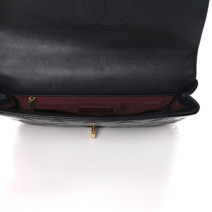 Chanel Calfskin Quilted Gold Bar Flap Black 4 of 9