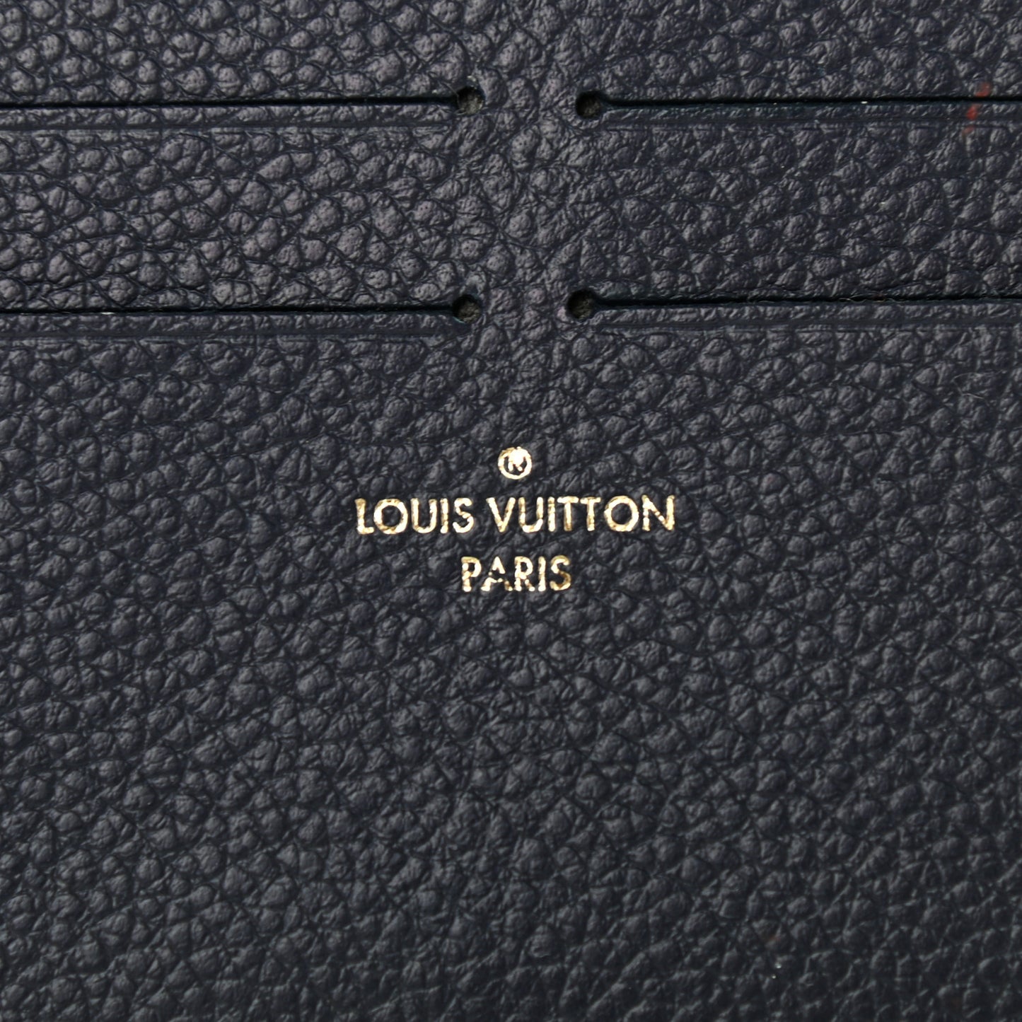 Calfskin Felicie Chain Wallet Card Holder Insert Marine Rouge