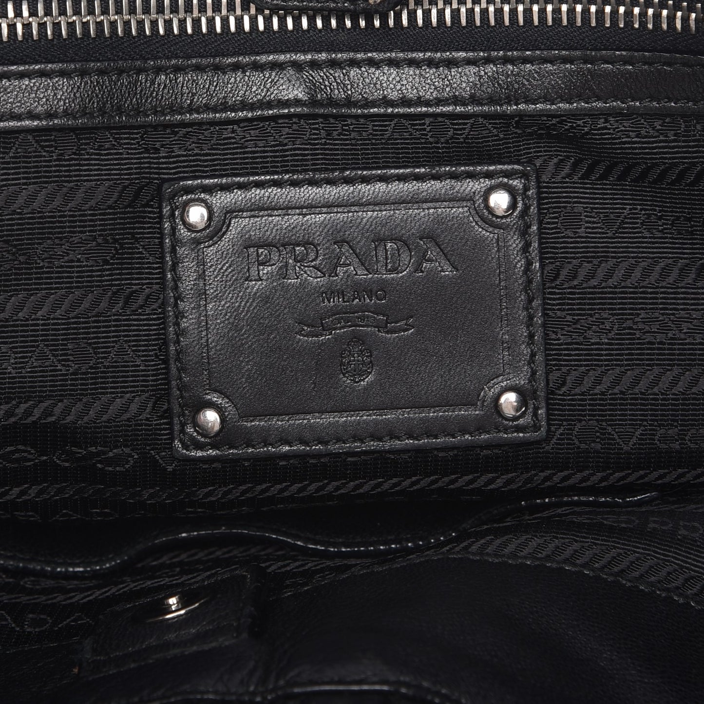 Nappa Mordore Stripes Bag Nero Black