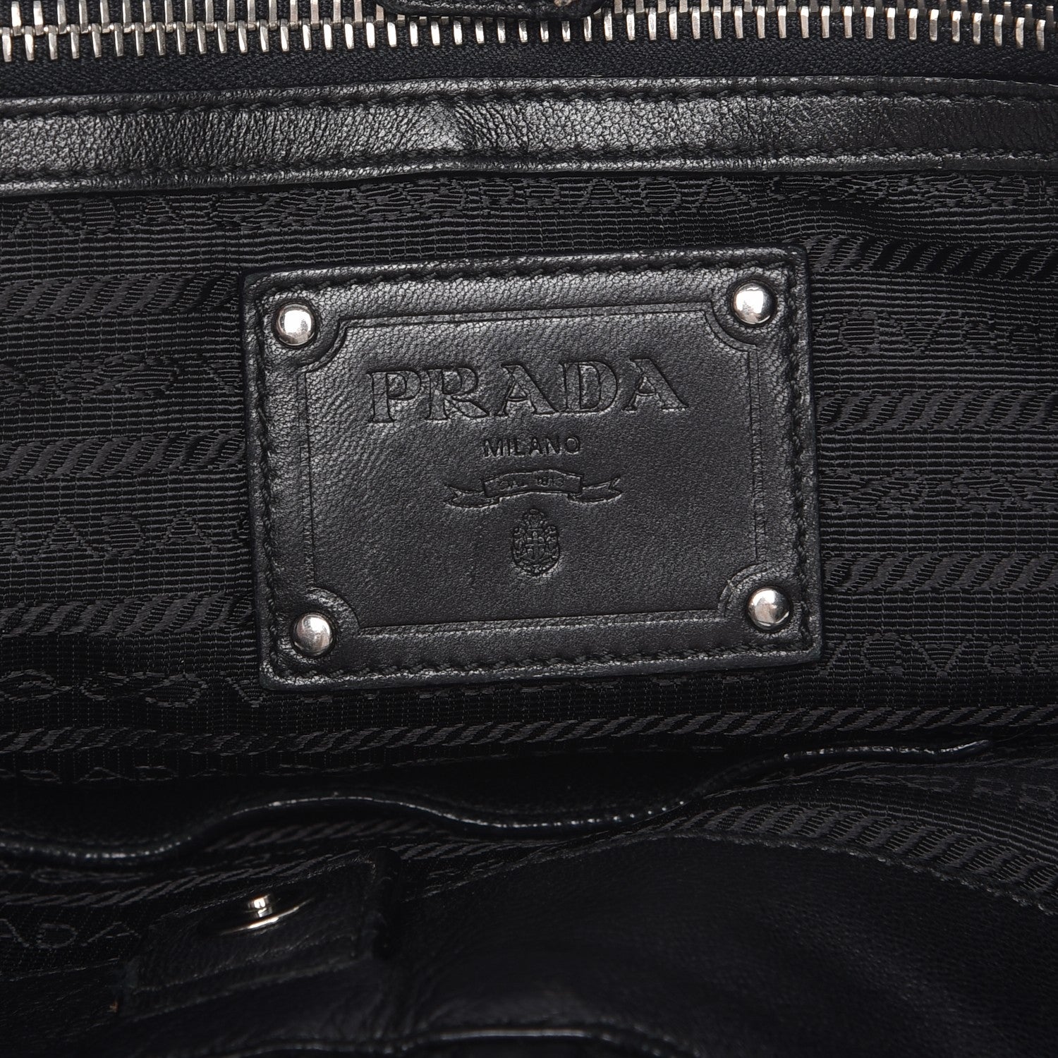 Prada Nappa Mordore Stripes Bag Nero Black 6 of 13
