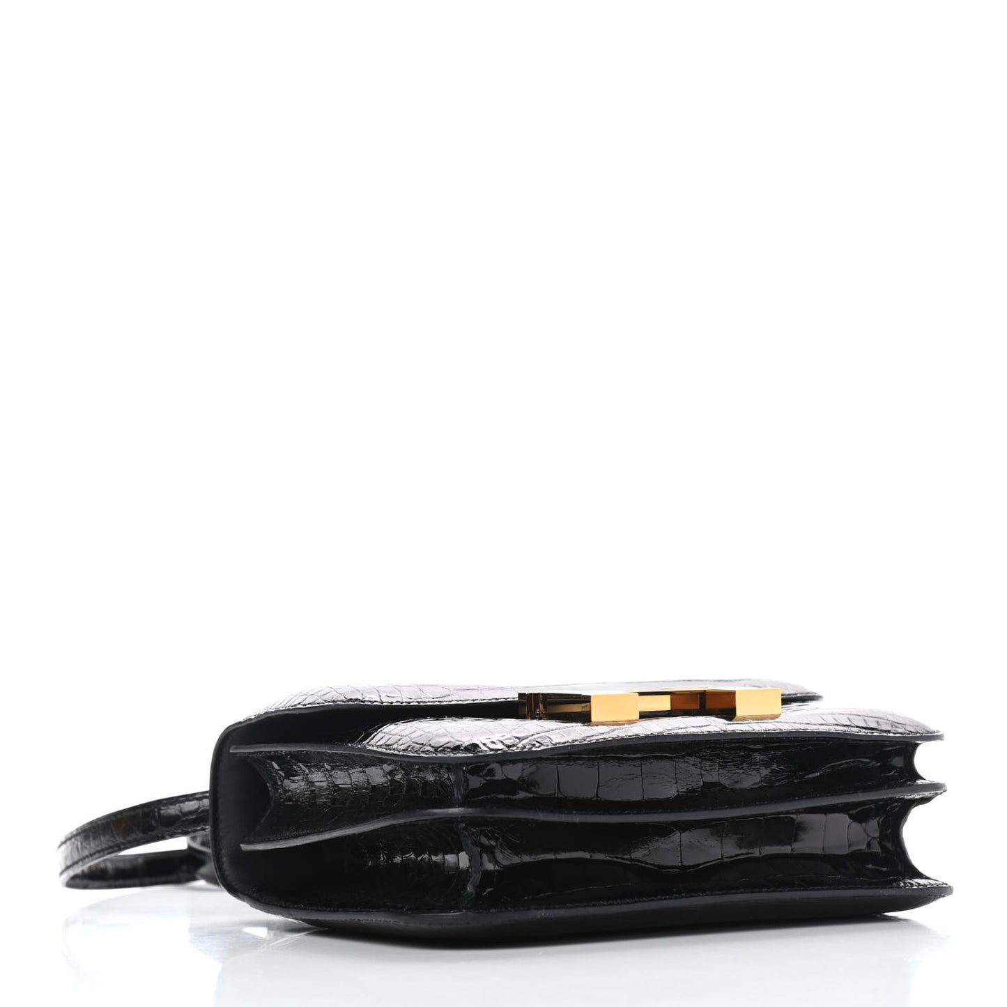 Shiny Alligator Constance 18 Black