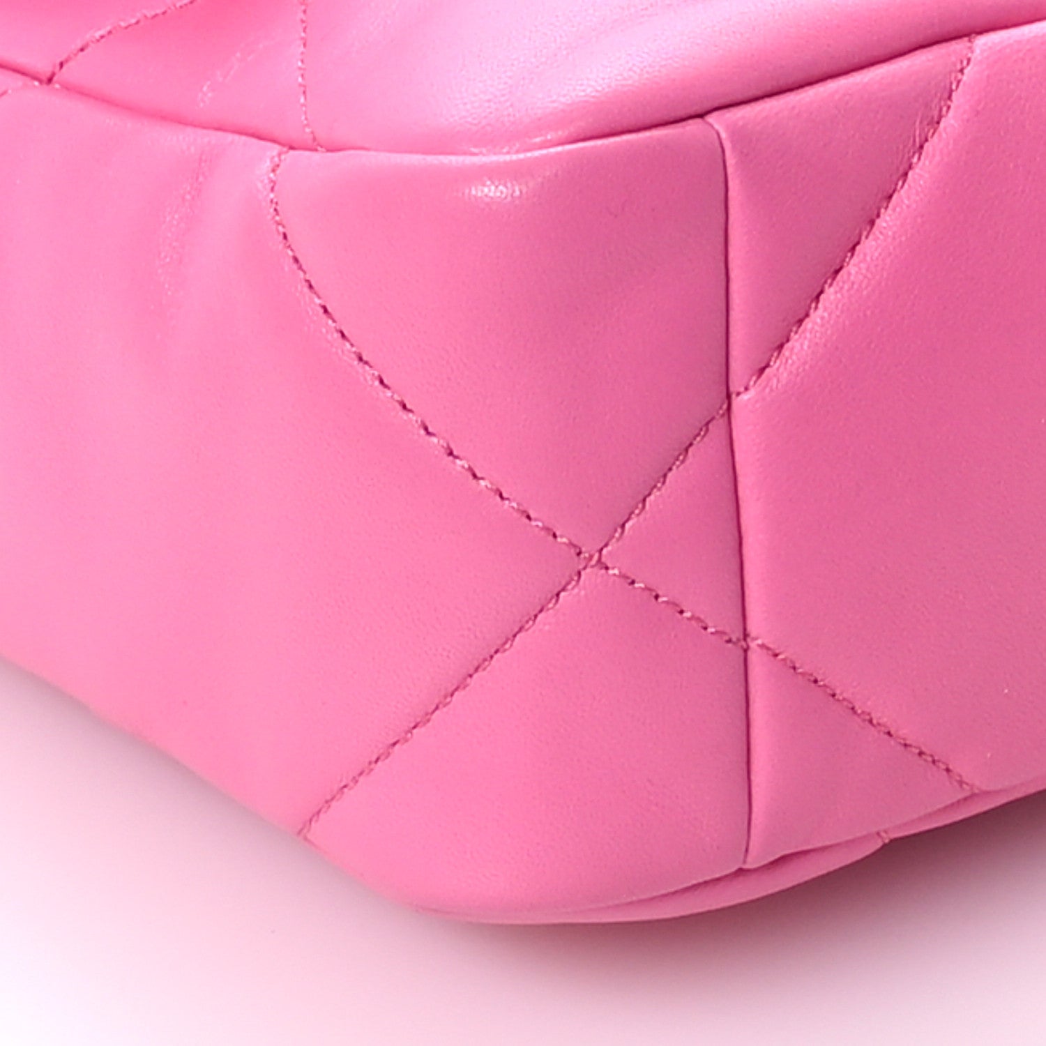 Chanel Lambskin Quilted Medium Chanel 19 Flap Neon Pink 9 of 11