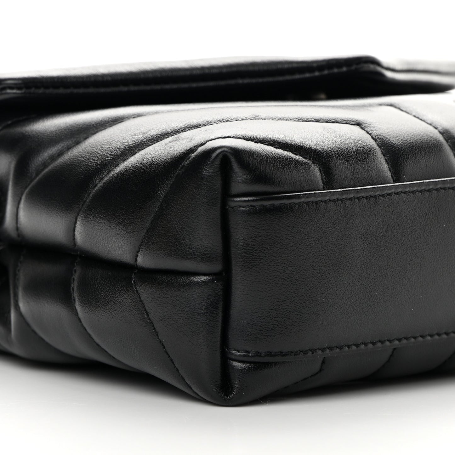 Calfskin Y Quilted Monogram Toy Loulou Crossbody Bag Black