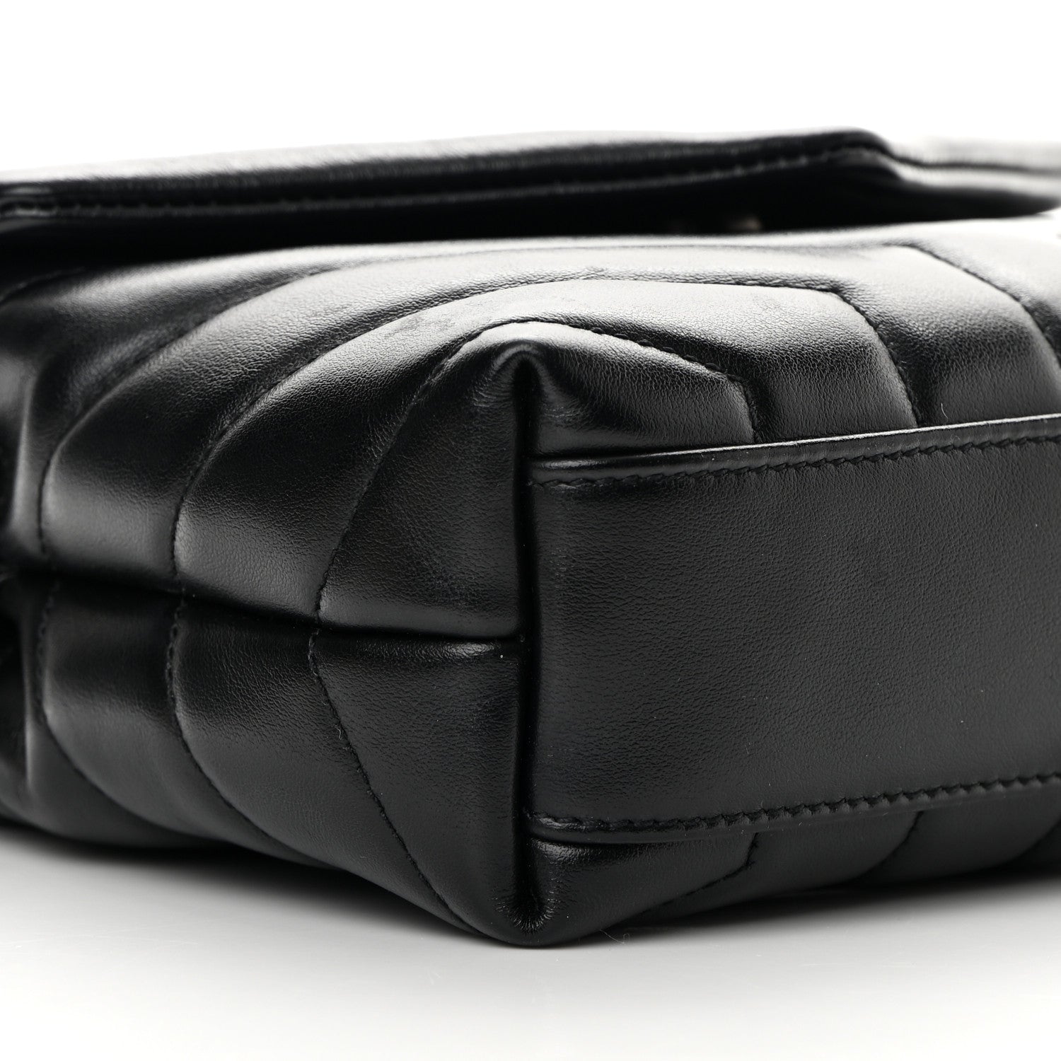 Saint Laurent Calfskin Y Quilted Monogram Toy Loulou Crossbody Bag Black 9 of 16