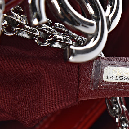 Chanel Patent Quilted Medium Just Mademoiselle Bowling Bag Red 7 of 12