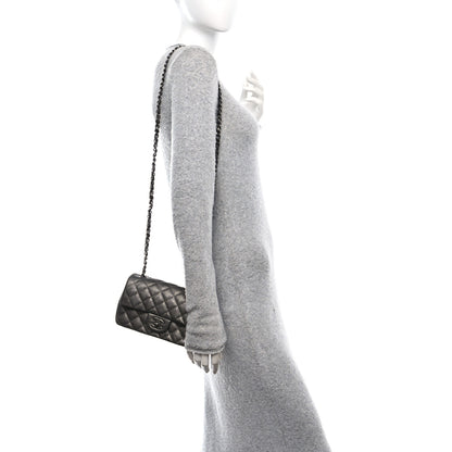 Chanel Metallic Caviar Quilted Mini Rectangular Flap Dark Silver 2 of 11