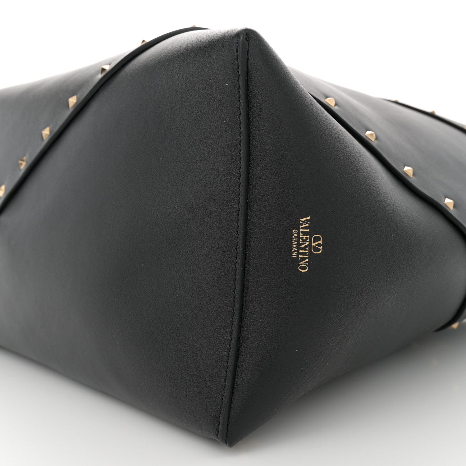 Valentino Garavani Calfskin Rockstud Large Wispy Tote Black 10 of 10