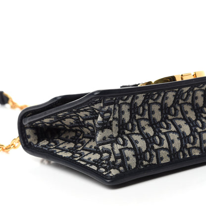 Christian Dior Oblique 30 Montaigne Chain Flap Bag Blue 7 of 11