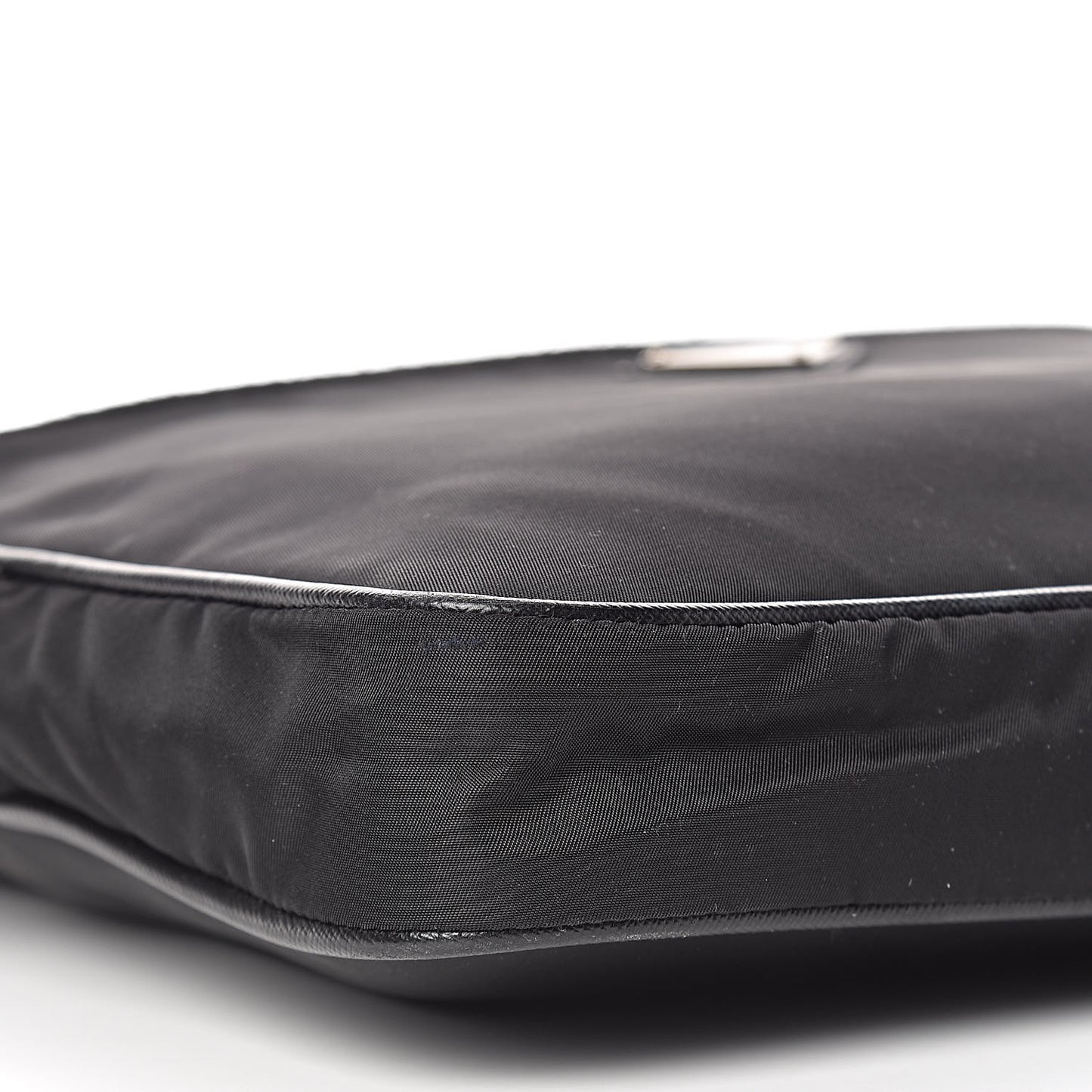 Tessuto Nylon Flat Messenger Bag Black