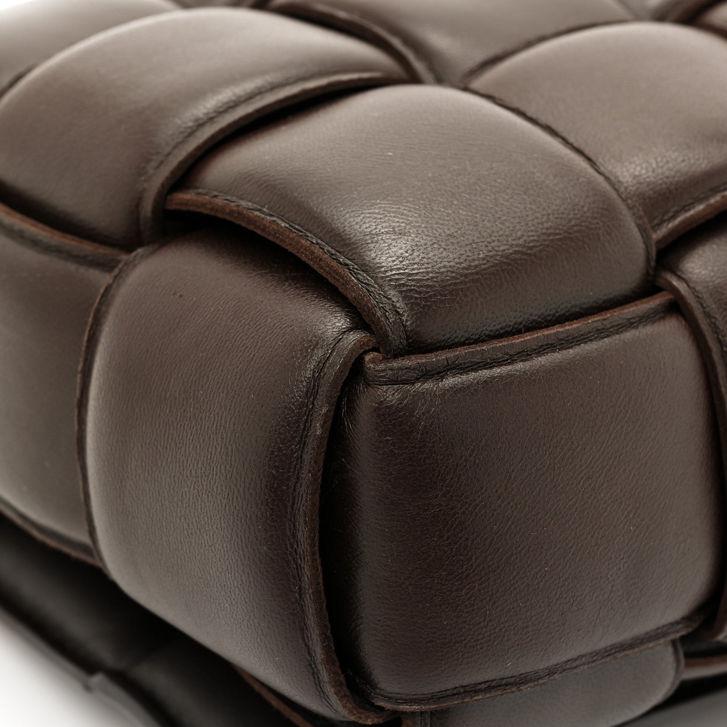 Bottega Veneta Lambskin Maxi Intreccio Padded Chain Cassette Crossbody Bag Fondant 9 of 11