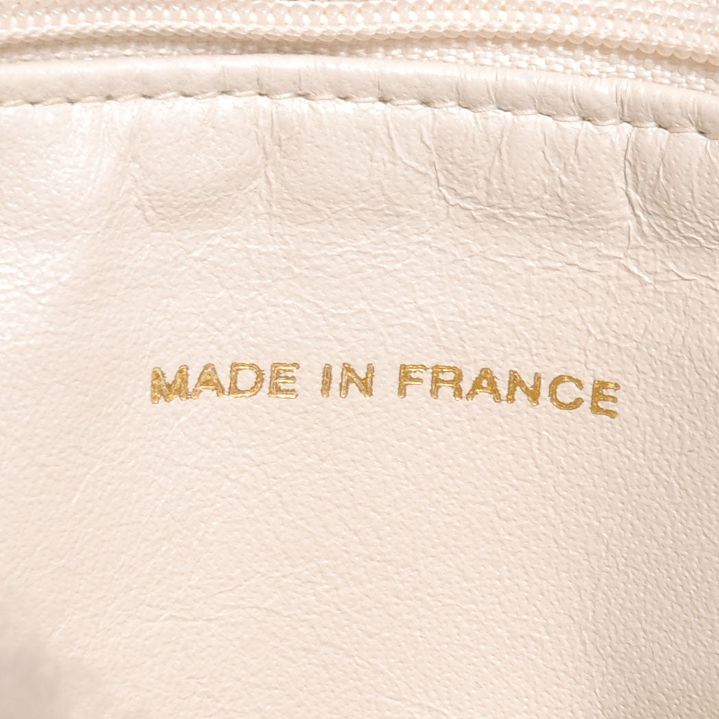 Chanel Suede Shearling Fur Handbag Ivory 7 of 8